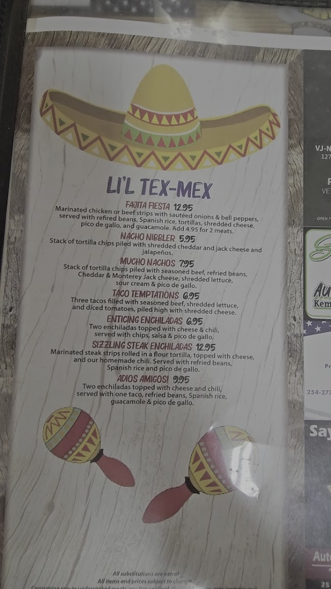Menu Lil-Tex Restaurant-2