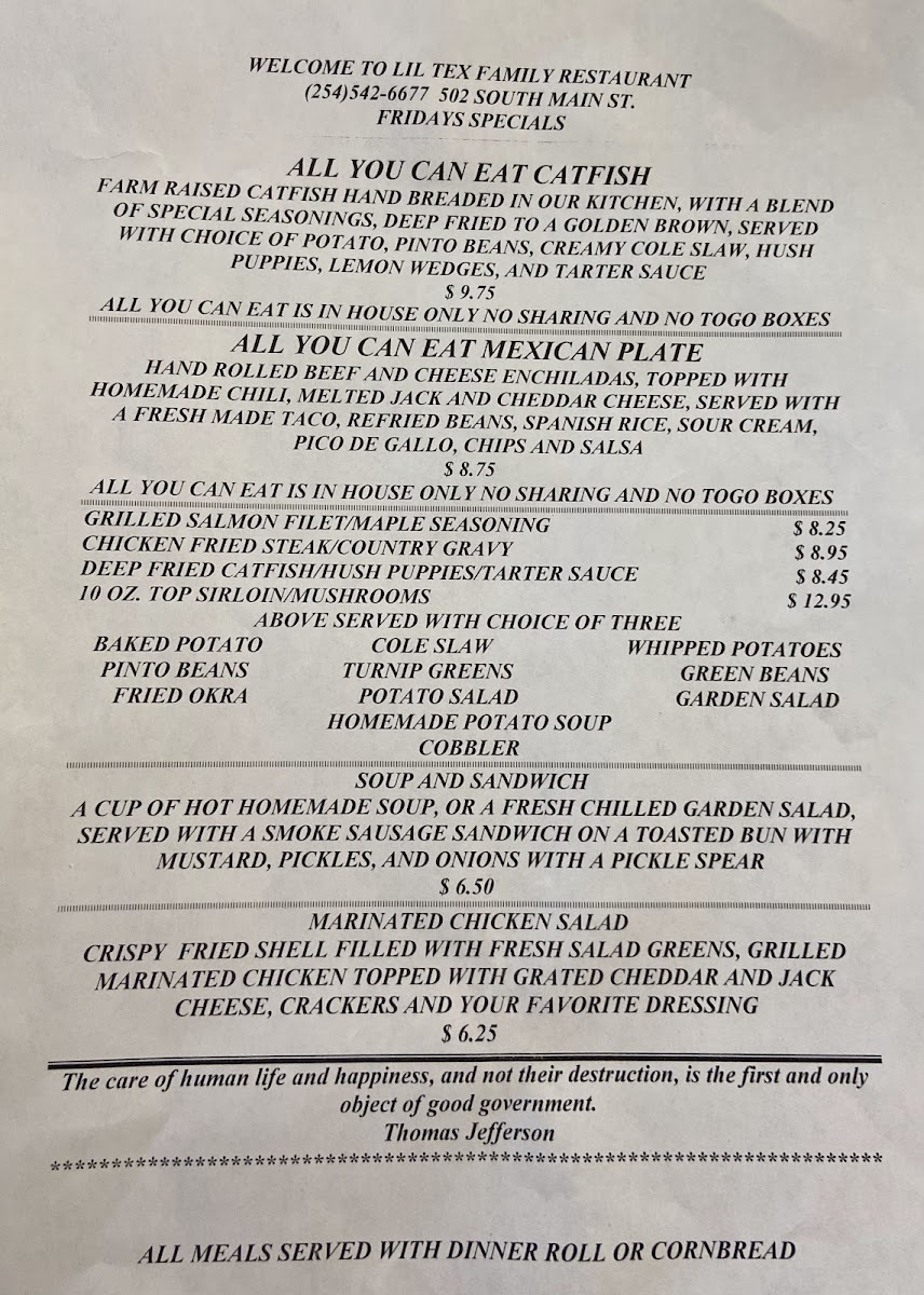 Menu Lil-Tex Restaurant-4